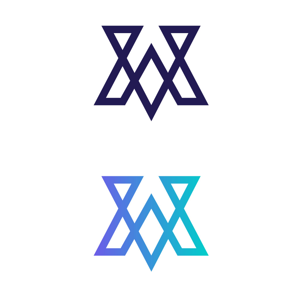 Abstract Geometric VA AV Star Logo Template - Modern Triangle Identity Vector