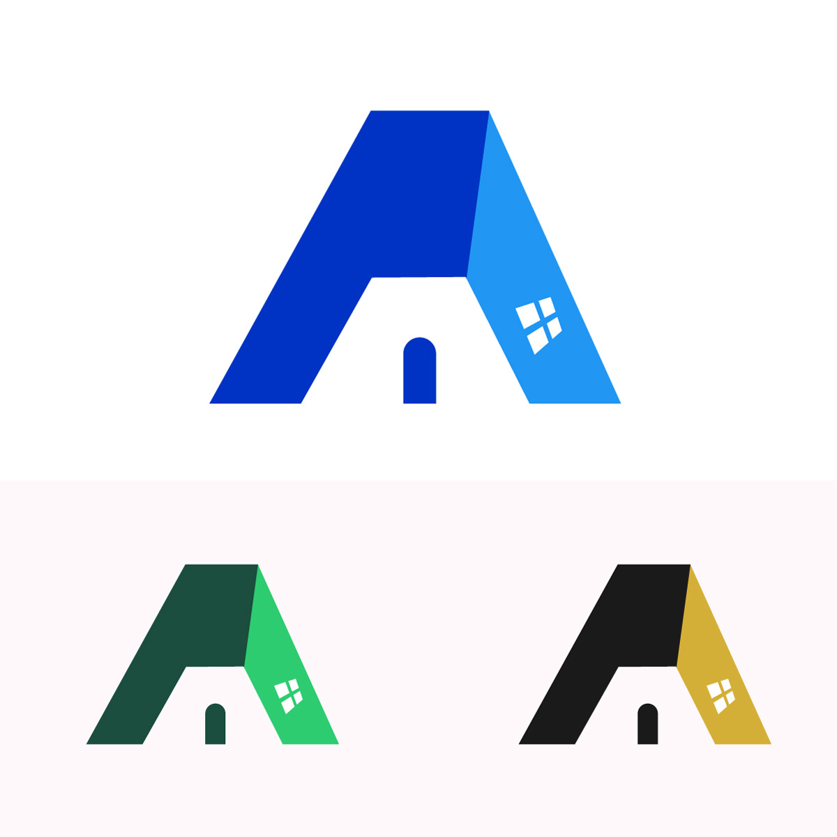 Letter A Real Estate House Logo Vector