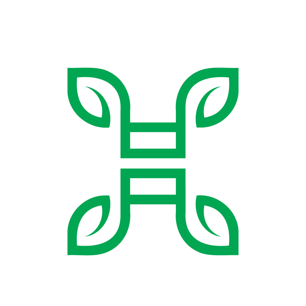 Letter H Leaf Logo Template  Eco Nature Green Letter mark Design