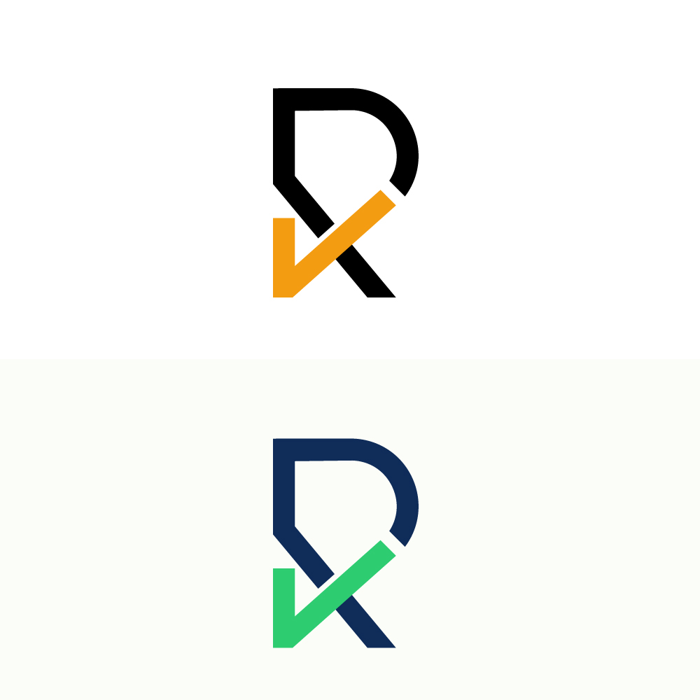 Letter R Checkmark Success Logo Vector