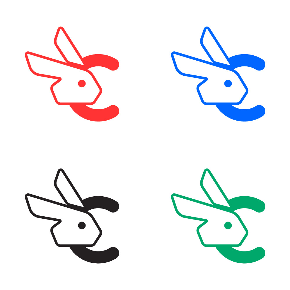Minimalist Rabbit Logo Design with Letter C Monogram
